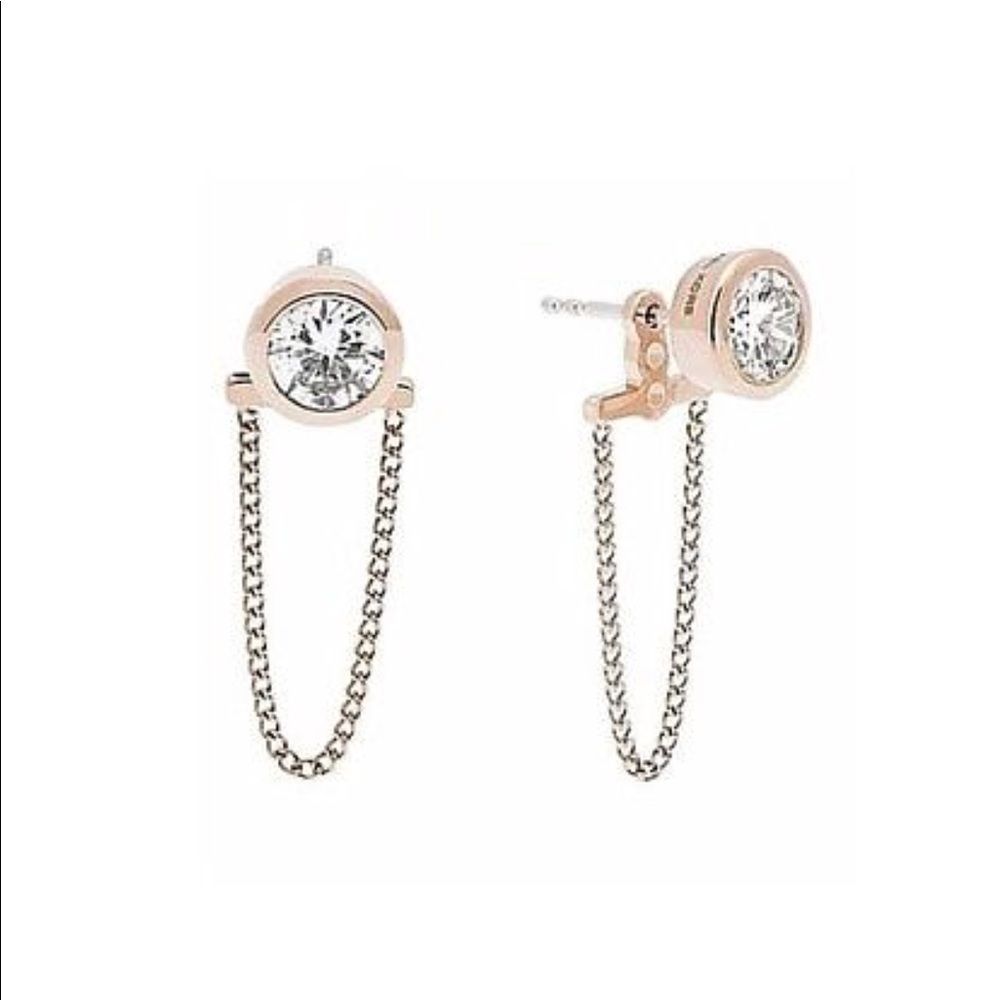 Michael Kors Gold and Diamond Earrings with Jacket
